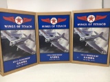 3 Wings of Texaco 1932 Northrop Gamma Airplanes- All with Boxes