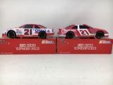 2 Racing Champion Citgo & Cheerwine #21 Race Car Banks, with Boxes