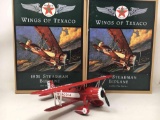 2 Wings of Texaco 1931 Stearman Bi-Planes- All with Boxes