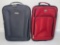 2 Wheeled Suitcases- Dark Gray and Red