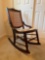 Antique Vintage Cane Seat and Back Rocking Chair