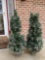 2 Potted Artificial Evergreen Trees, 4 foot Tall