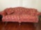 Floral Upholstered Sofa with 2 Throw Pillows, Good Condition and Clean.