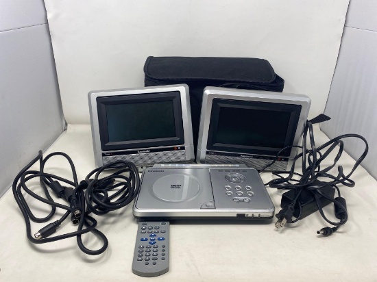 Kawasaki Dual Screen Portable DVD Player with Carry Case