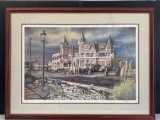 Signed & Numbered Framed Print of Victorian Home by N.P. Santoleri