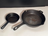 2 Cast Iron Fry Pans- Artisanal and Old Mountain Brands