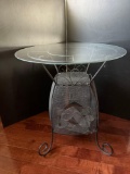 Metal Based Glass Top Table