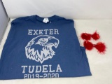 Exeter Tudela 2019-2020 Shirt, Size M and 2 Pairs of Hair Clips