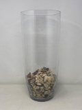 Tall Vase with Stones in Bottom