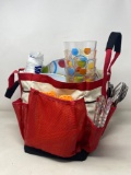Canvas Caddy with Picnic Items