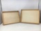 2 Wooden Trays with Cutout Handles