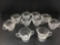 8 Fostoria Glass Coffee Cups, Open Sugar & Creamer