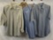 3 Men's Dress Shirts- Long & Short Sleeved and Suede Jacket