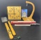 Wood Block Clock, BBQ Tools, Wooden Banana Hanger, Forever Sharp Knive and Ecko Oven Thermometer
