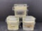 3 Glass Spice Canisters with Wire Closure Lids