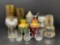 2 Venetian Glass Vases with Gold Decoration, Assorted Drinkware