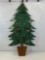 Wooden Cut-Out Christmas Tree with Electric Lights