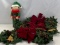 Artificial Embellished Greenery Swags and Elf