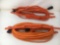 2 Cord Reels with Orange Extension Cords