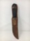 Vintage Cattaraugus Fishing/Hunting Knife with Leather Sheath