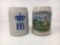 2 Large Beer Mugs- HB and German Event Souvenir