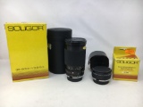 2 Soligor Camera Lenses- 35-200mm and C/D4 Automatic, Both with Original Boxes