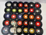 30 Vintage 45 RPM Vinyl Records