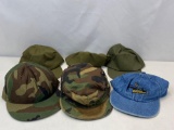 Camouflage and Army Green Caps and Denim Cap
