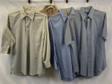 3 Men's Dress Shirts- Long & Short Sleeved and Suede Jacket