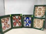 5 Boxes of Glass Christmas Ornaments- New