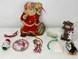 Vintage Santa Clause Ornament, and other Christmas Ornaments