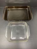 2 Pyrex Glass Baking Dishes