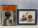 2 Olympic Related Framed Pieces- Poster from 1984 Colorado Special Olympics & 