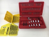 2 Sets of Drill Bits (Craftsman and Great Neck, Ireland) and Cased Socket Set