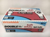 Case of Sylvania A19 Soft White Light Bulbs