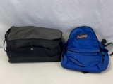 Tote Bag with Towels & Magic Erasers and Jansport Backpack