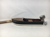 Wooden Thunderbolt Pond Boat with Hurricane Electric Motor