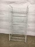 White Coated Wire Shelving Unit