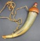 Black Powder Horn with Powder