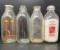 4 Quart Milk Bottles- Various Dairies