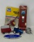 Ford TW-35 Die Cast Tractor with Wagon & Baler, Ford New Holland Wrist Watch and Ford Emblem