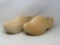 Pair of Wooden Clogs, Euro Size 41-42, Made in Holland