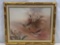 Framed O/C Painting of Hummingbirds with Flowers, Signed 