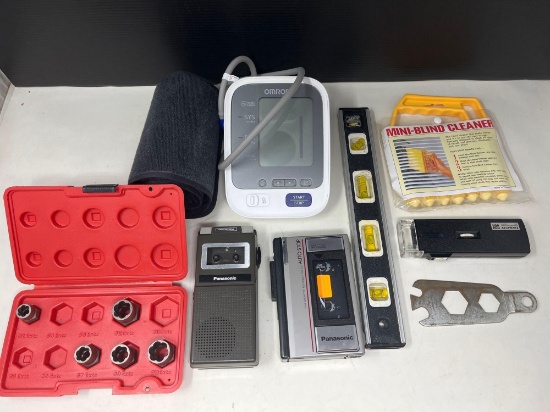 Socket Set, Blood Pressure Set, Level, Panasonic Records, Mini-Blind Cleaner, Illuminated Microscope