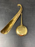Brass Fine Oiler and Shoe Horn.