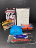 Iron Gym Ab Straps, Nerf Darts, Ford Racing License Plate, Graph Paper, Rush Hour Game/Puzzle