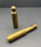 2 Antique, Vintage Brass Reloader Measurers