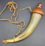 Black Powder Horn with Powder