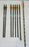 2, 5 Parker and 1 Camo Hunter XX75 Arrows, One with Point