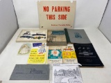 No Parking Sign and Miscellaneous Ephemera